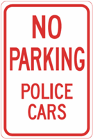 No Parking Police Cars