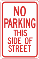No Parking This Side of Street