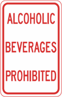 Alcoholic Beverages Prohibited