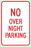 No Over Night Parking