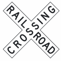 Railroad Crossing 48"x9"