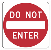Do Not Enter Traffic Sign 24"x24"