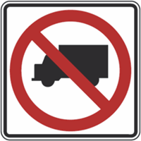 No Trucks Symbol 24"x24"