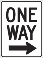 One Way With Right Arrow Sign 24"x30"