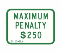 Maximum Penalty $250 - 12"x9"