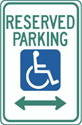 Reserved Parking Handicap with Double Arrow