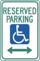 Reserved Parking Handicap with Double Arrow