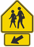 School Crosswalk Warning Assembly 30"x30"