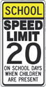School Speed Limit 24"x48"