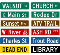 show original title Details about   510 Street Signs & road name signs Caliber oo 1:76 Scale-White on Blue 