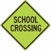 School Crossing Diamond Grade 24"x24"