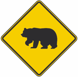 Buy Bear Crossing Warning Signs - USA Traffic Signs