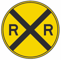 Railroad Crossing Advance Warning 36"x36"