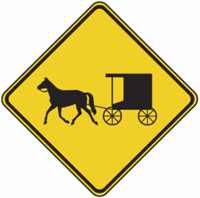 Horse & Buggy Warning Signs 36"x36"