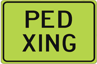 PED Xing Diamond Grade Reflective 18"x12"