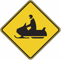 Snowmobile Warning Signs 30"x30"