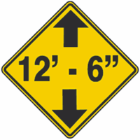 Low Clearance Warning Signs 24"x24"