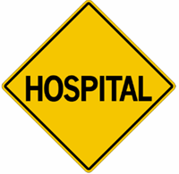 Hospital Warning Signs 24"x24"