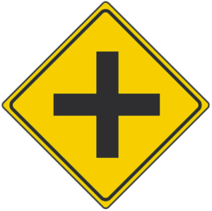 Cross Road Warning Signs - USA Traffic Signs
