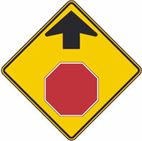 Stop Ahead Warning Signs 30"x30"