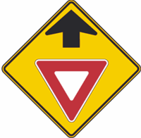 Yield Ahead Warning Signs 24"x24"